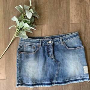 Denim mini skirt